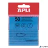 Öntapadó jegyzettömb, átlátszó, vízálló, 75x75 mm, 50 lap, APLI, kék