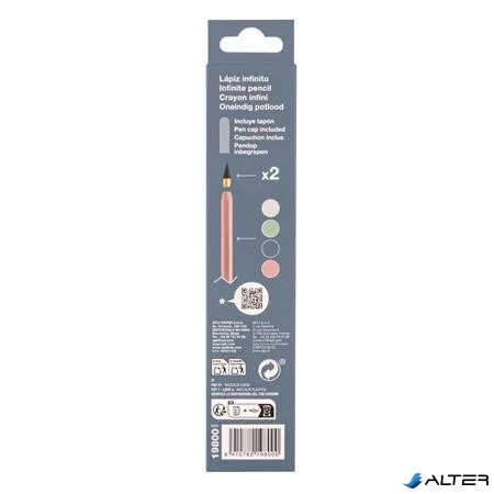 Töltőceruza, HB, hatszögletű, csereheggyel, APLI "Infinite", kék