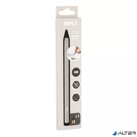   Töltőceruza, HB, hatszögletű, csereheggyel, APLI 'Infinite', ezüst