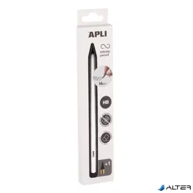   Töltőceruza, HB, hatszögletű, csereheggyel, APLI 'Infinite', fehér