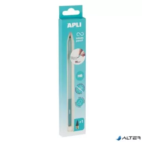   Töltőceruza, HB, hatszögletű, csereheggyel, APLI "Infinite", türkizkék