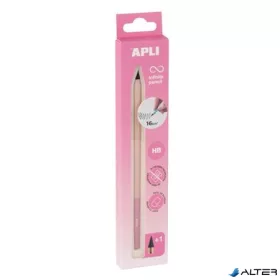   Töltőceruza, HB, hatszögletű, csereheggyel, APLI 'Infinite', pink