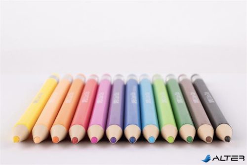 Színes töltőceruza készlet, ceruzatartóban, APLI "Color Click", 12 különböző szín