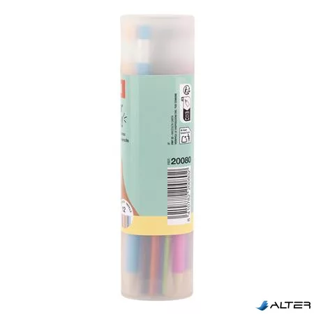 Színes töltőceruza készlet, ceruzatartóban, APLI "Color Click", 12 különböző szín