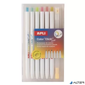  Színes töltőceruza készlet, többszínű írásvonal, APLI "Color Click Mix"