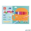 Filctoll készlet, 9,6 mm, kimosható, vastag, APLI Kids "Jumbo", 14 különböző szín