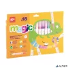 Filctoll készlet, kétvégű, kimosható, APLI Kids "Magic", 18 különböző szín