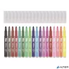 Filctoll készlet, 4,8 mm, kimosható, csillámos, APLI Kids "Glitter", 18 különböző szín