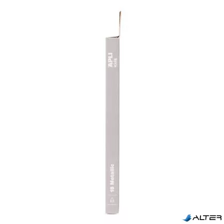 Filctoll készlet, 3,6 mm, kimosható, metálfényű, APLI Kids "Metallic", 18 különböző szín
