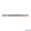 Filctoll készlet, 3,6 mm, kimosható, metálfényű, APLI Kids "Metallic", 18 különböző szín