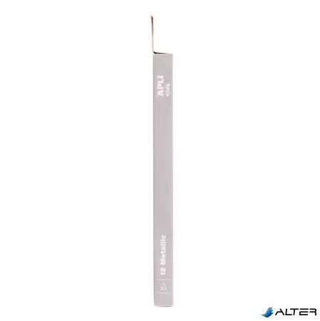 Filctoll készlet, 3,6 mm, kimosható, metálfényű, APLI Kids "Metallic", 18 különböző szín