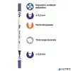 Textilfilc, 2,5-4,2 mm, kétvégű, APLI Kids "Textile", 18 különböző szín
