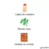 Színes ceruza készlet, vastag, hegyezővel, 3 az 1-ben, APLI Kids "Baby Crayon", 6 különböző szín