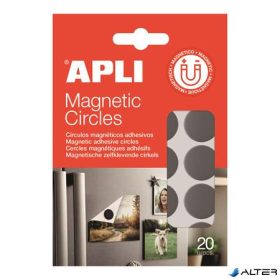 Ragasztókörök, mágneses, 20 db/csomag, kétoldalas, APLI