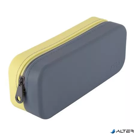 Tolltartó, display, cipzáras, szilikon, kétszínű, APLI "Pastel", vegyes színek
