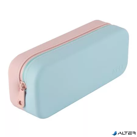 Tolltartó, display, cipzáras, szilikon, kétszínű, APLI "Pastel", vegyes színek