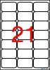 Etikett, univerzális, 63,5x38,1 mm, kerekített sarkú, APLI, 2100 etikett/csomag