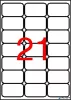 Etikett, univerzális, 63,5x38,1 mm, kerekített sarkú, APLI, 2100 etikett/csomag