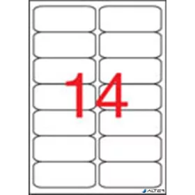   Etikett, univerzális, 99,1x38,1 mm, kerekített sarkú, APLI, 1400 etikett/csomag