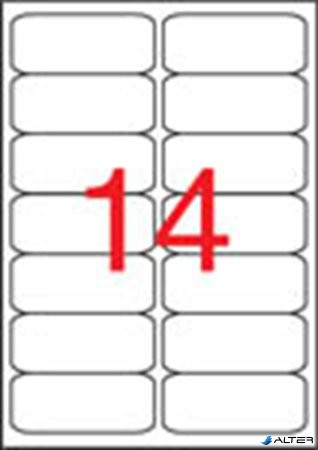 Etikett, univerzális, 99,1x38,1 mm, kerekített sarkú, APLI, 1400 etikett/csomag