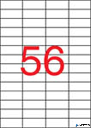 Etikett, lézernyomtatókhoz, 52,5x21,2 mm, APLI, 14000 etikett/csomag