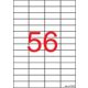 Etikett, lézernyomtatókhoz, 52,5x21,2 mm, APLI, 14000 etikett/csomag