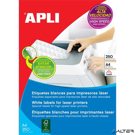 Etikett, lézernyomtatókhoz, 70x35 mm, APLI, 6000 etikett/csomag