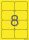 Etikett, 99,1x67,7 mm, színes, kerekített sarkú, APLI, neon sárga, 160 etikett/csomag