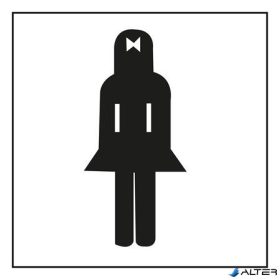 Információs matrica, női mosdó, APLI