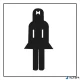 Információs matrica, női mosdó, APLI