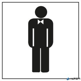 Információs matrica, férfi mosdó, APLI