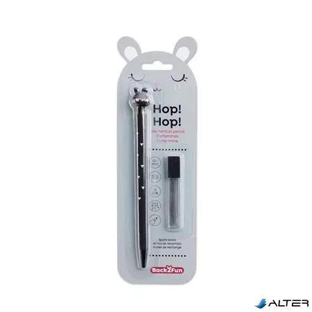 Nyomósirón, grafitbéllel, 0,5 mm, 2B, APLI 'Back2Fun', nyuszi