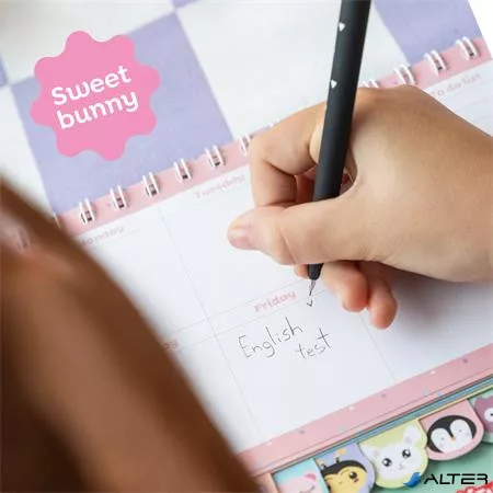 Nyomósirón, grafitbéllel, 0,5 mm, 2B, APLI 'Back2Fun', nyuszi