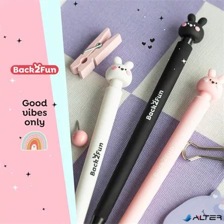 Nyomósirón, grafitbéllel, 0,5 mm, 2B, APLI 'Back2Fun', nyuszi