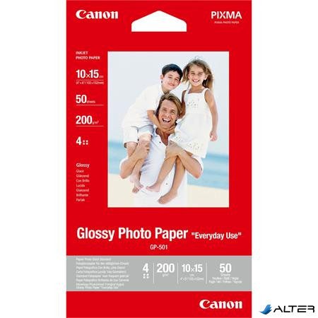 GP-501 Fotópapír, tintasugaras, 10x15 cm, 200 g, fényes, CANON