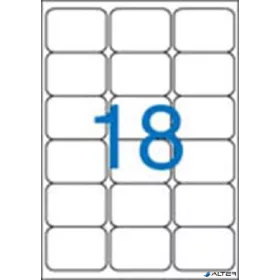   Etikett, univerzális, 63,5x46,6 mm, kerekített sarkú, VICTORIA PAPER, 1800 etikett/csomag