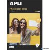 Fotópapír, tintasugaras, A4, 140 g, fényes, APLI "Best Price"