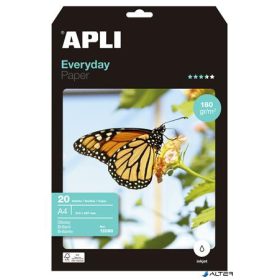   Fotópapír, tintasugaras, A4, 180 g, fényes, APLI "Everyday"
