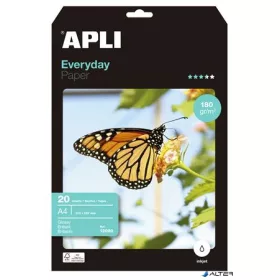   Fotópapír, tintasugaras, A4, 180 g, fényes, APLI "Everyday"