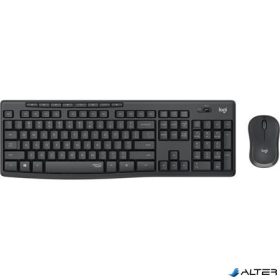   Egér- és billentyűzet készlet, vezeték nélküli, USB, LOGITECH, "MK295", grafitszürke