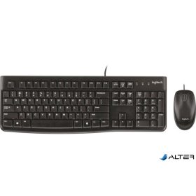   Egér- és billentyűzet készlet, vezetékes, USB, LOGITECH "MK120", fekete