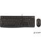 Egér- és billentyűzet készlet, vezetékes, USB, LOGITECH "MK120", fekete