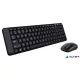 Egér- és billentyűzet készlet, vezeték nélküli, USB, HUN, LOGITECH "MK220", fekete