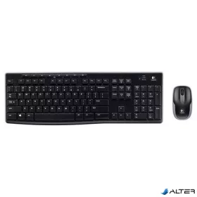   Egér- és billentyűzet készlet, vezeték nélküli, USB, HUN, LOGITECH "MK270", fekete
