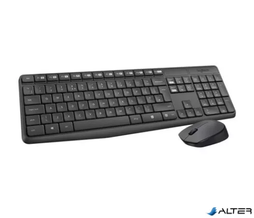 Egér- és billentyűzet készlet, vezeték nélküli, USB, HUN, LOGITECH "MK235"