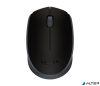 Egér, vezeték nélküli, optikai, közepes méret, USB, LOGITECH "M171", fekete
