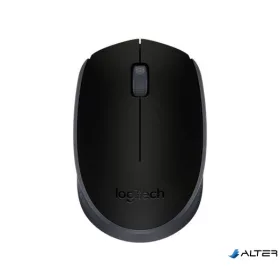   Egér, vezeték nélküli, optikai, közepes méret, USB, LOGITECH 'M171', fekete