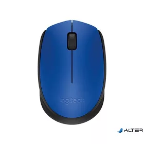   Egér, vezeték nélküli, optikai, közepes méret, USB, LOGITECH "M171", kék