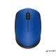 Egér, vezeték nélküli, optikai, közepes méret, USB, LOGITECH "M171", kék