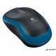 Egér, vezeték nélküli, optikai, közepes méret, USB, LOGITECH "M185", kék
